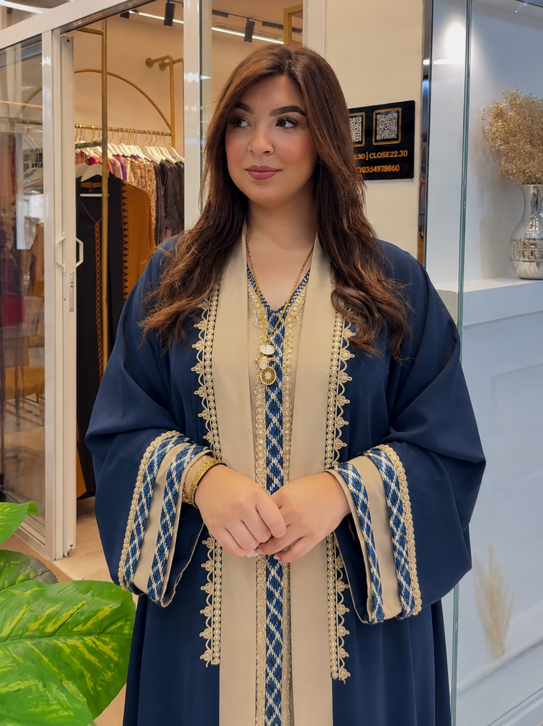 Caftan Long Sfifa & Kimono 2 Pièces – REF 1056 | Zinna Style