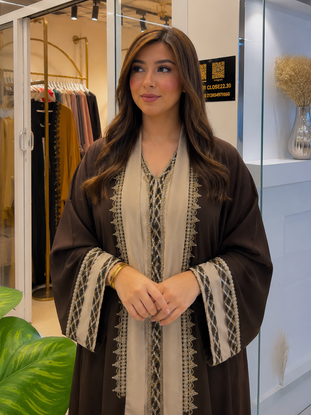 Caftan Long Sfifa & Kimono 2 Pièces – REF 1056 | Zinna Style