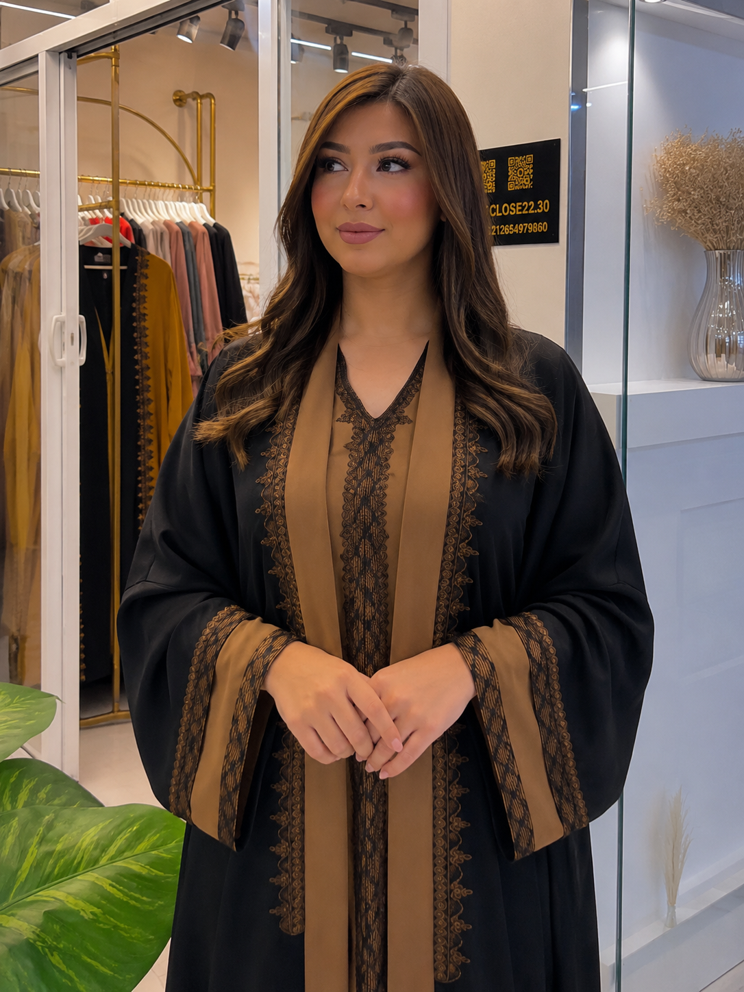 Caftan Long Sfifa & Kimono 2 Pièces – REF 1056 | Zinna Style