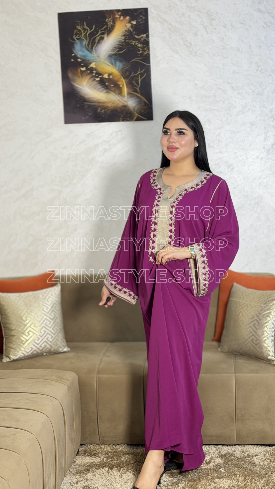 Gandoura Chic Brodée – REF 1054 | Zinna Style