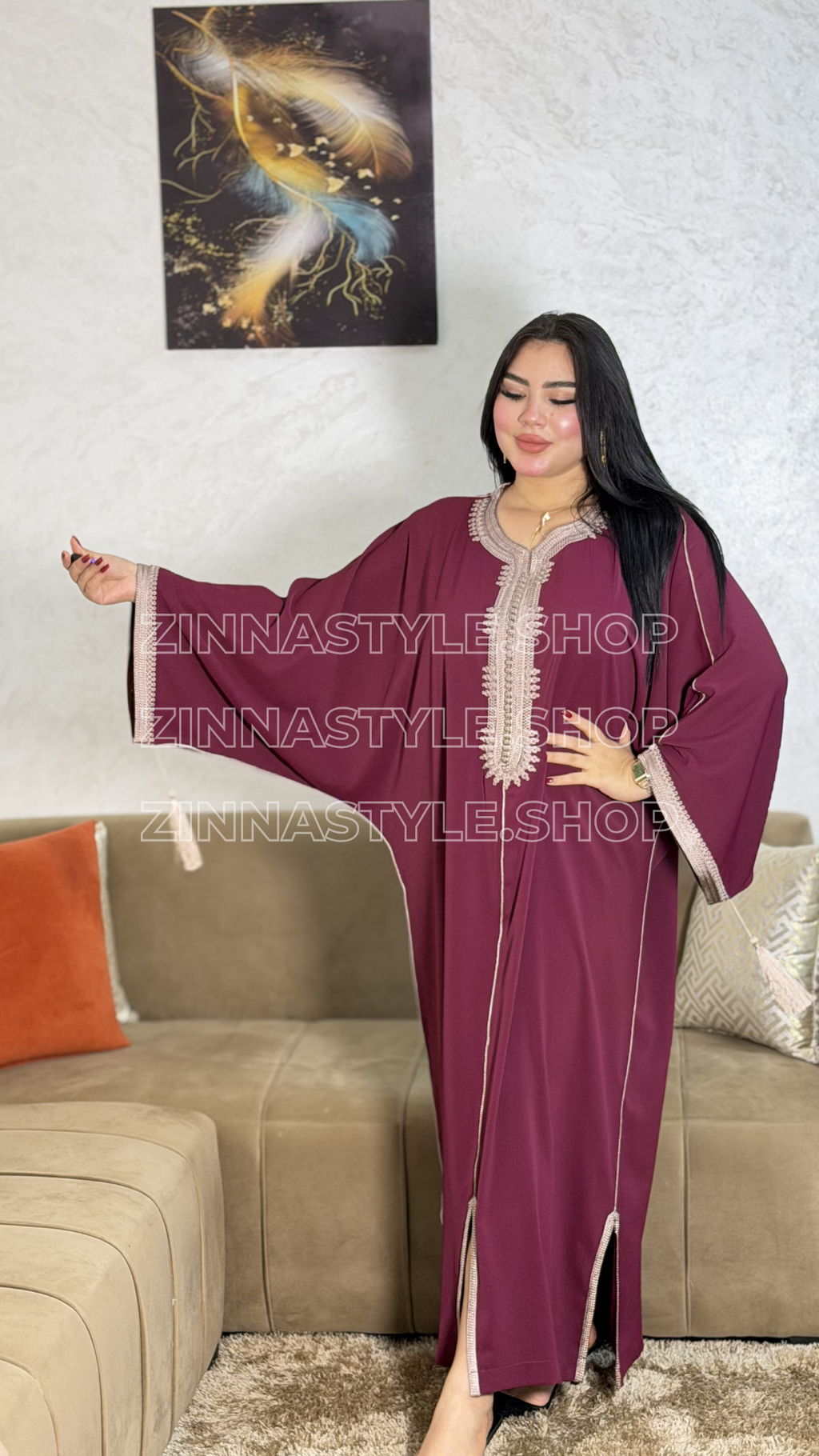 Caftan Raffiné Brodé – REF 1041 | Zinna Style