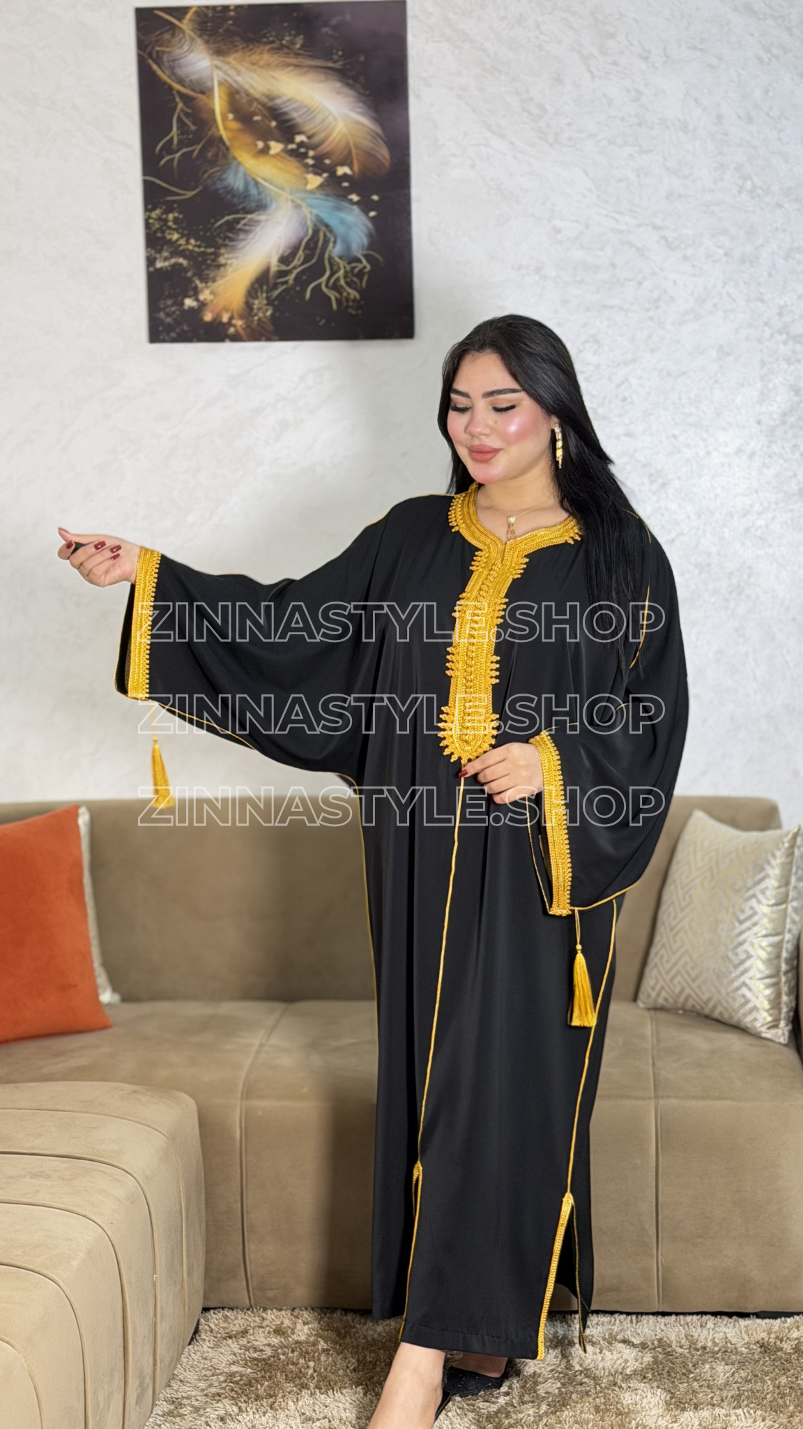 Caftan Raffiné Brodé – REF 1041 | Zinna Style