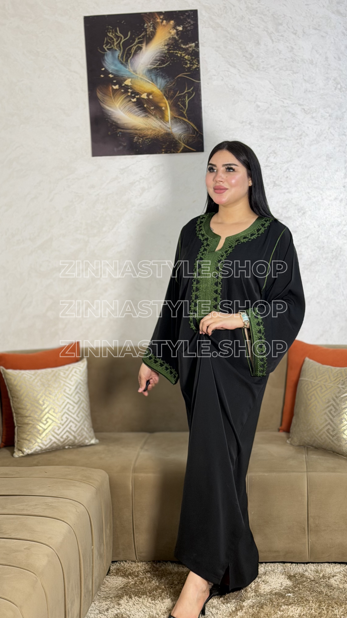 Gandoura Chic Brodée – REF 1054 | Zinna Style